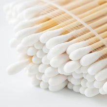 Eco-Friendly Bamboo Cotton Swabs with Wooden Handles (Pack of 20)