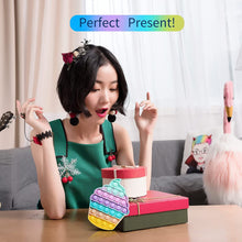 Ice Cream Softy- Fidget ping Sounds Toy, BPA Free Silicone, Push Bubbles Toy for Autism Stress Reliever, Sensory Toy It Toy