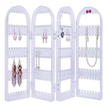 4 Folding Storage Hanger Acrylic Earring Screen Holder Display Stand Clear (1 Set)