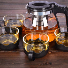 Flame Proof Glass Kettle & Cup Set With Strainer High Quality Kettle Set For Home & Café Use (4 Cup & 1 Kettle) (24 Pc MOQ)
