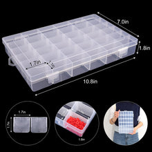 36 Grids Clear Plastic Organizer Box with Adjustable Compartment Dividers, Jewellery Storage Organizer Collection Box (1 pc )