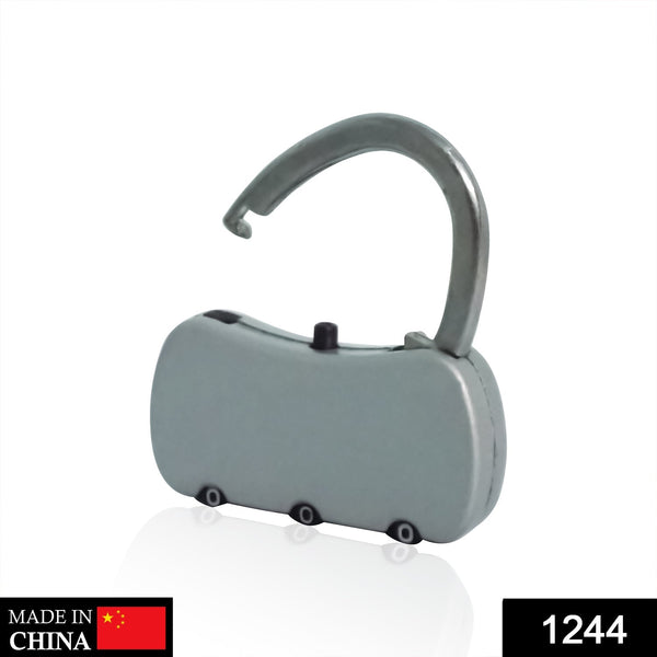 3-Digit Resettable Combination Round Padlock for Luggage (Big, Multicolor)