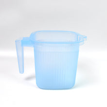 Plastic Square Transparent Bath Water Mug (1 Pc / 1000 ML / Mix Color)