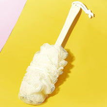 Loofah Back Scrubber for Shower, Long Handle Bath Sponge Shower Brush, Soft Nylon Mesh Back Cleaner Washer, Body Bath Brush for Women and Men, Bathroom Shower Accessories