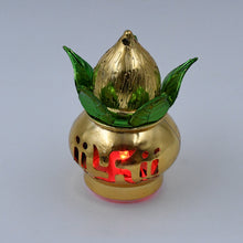 Gold Plated Eco Friendly LED Kalash for Pooja Mandir (1 pc / Multicolor LED)