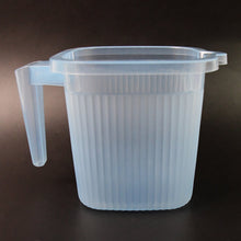 Plastic Square Transparent Bath Water Mug (1 Pc / 1000 ML / Mix Color)