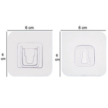 Adhesive Plastic Wall Hooks - Heavy Duty (1 Pair)