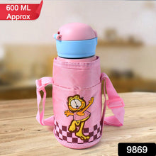 Thermos steel Double Wall Vacuum Bottle With Cover & Strap 600ml Approx