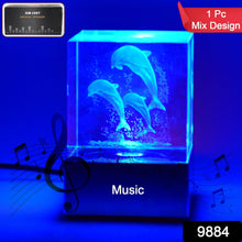 3D Mix Design LED Light Base With Speaker (1 Pc / B Grade)