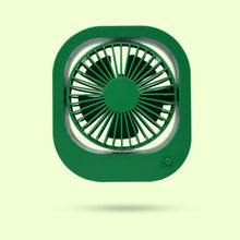 Portable USB Fan - Rechargeable, 2-Speed 180° Rotating Quiet Personal Fan for Travel, Car, and Outdoors (Battery Not Included)