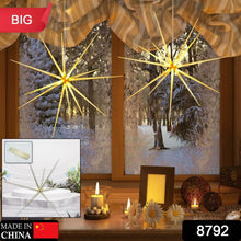 3D Gold Star Hanging Decoration Star, Acrylic Look Hanging Luminous Star for Windows, Home, Garden Festive Embellishments for Holiday Parties Weddings Birthday Home Decoration (Big)