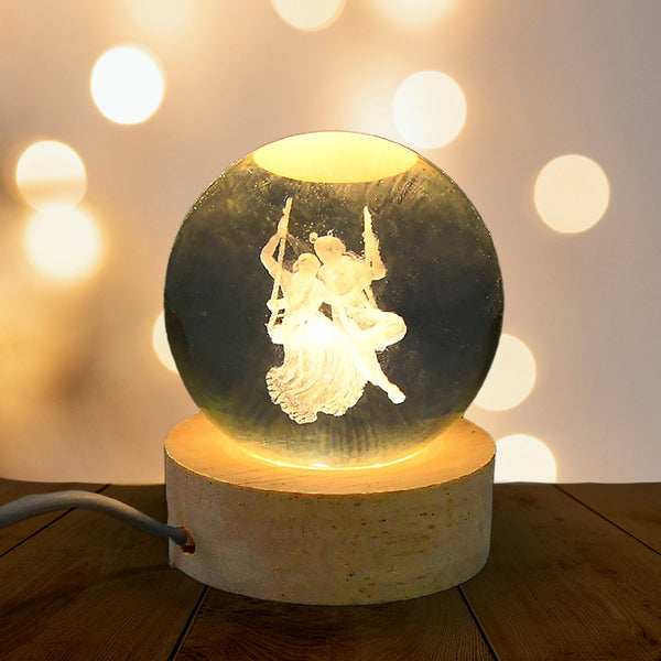 3D Crystal Ball lamps for Bedroom 3D Lamps for Home Decoration 3D Crystal Ball Night Light Gifts for Women Gifts for Men Room Decor Items for Bedroom for Friend and Family (1 Pc)