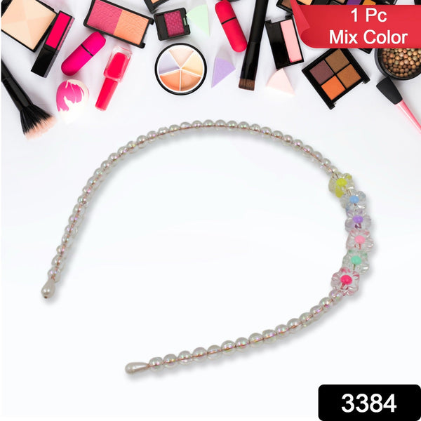 Hair Accessories Metal Handmade Colorful beads With Pearls Fancy Party Hairband (1 Pc / Mix Design), Hair accessories