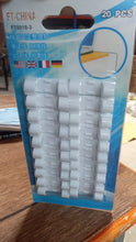 Self Adhesive Cable Clips Wire Manage Holder Sticky Mount-Round Plastic Cable Cord - Pack of 20