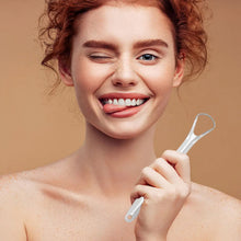 Stainless Steel Tongue Scraper for Bad Breath & Oral Hygiene, Metal Case Included (1 Pc)