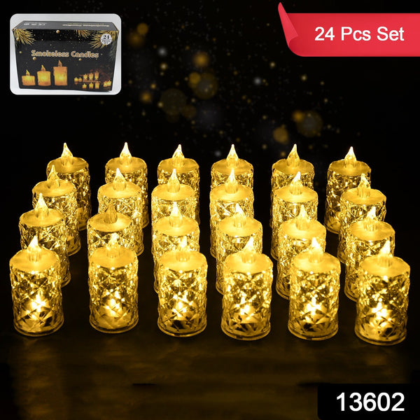 Flameless and Smokeless Decorative Candles LED Tea Light (24 Pcs Set)