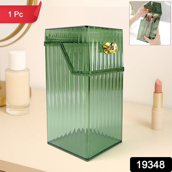 Square Plastic Storage Box with Flip Lid (1 Pc)