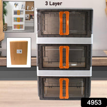 Plastic Folding Wardrobe Storage Organizer (3 Layer / 1 Pc)