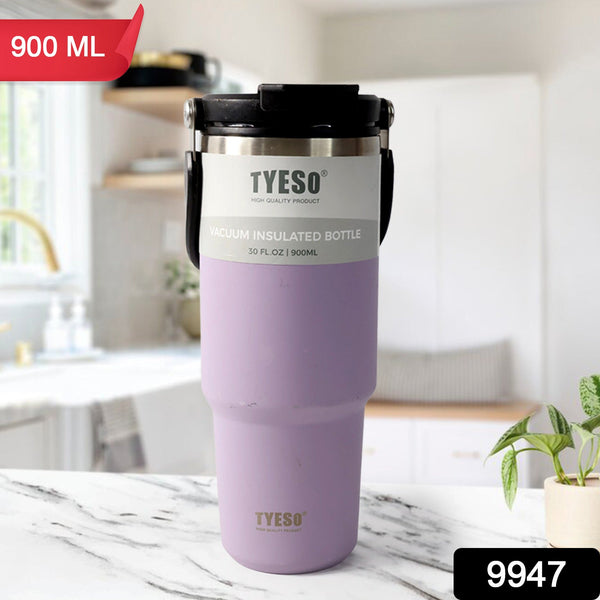 Stainless Steel Vacuum Insulated Coffee Cups Travel Mug With Straw (900 ML Approx / 1 Pc)