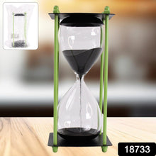 Glass & Stainless Steel Decorative Sand Timer 19 cm (1 Pc) (2 Minute Approx)
