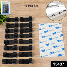 Plastic Wire Cord Cable Clips Organizer Holder (16 Pcs Set)