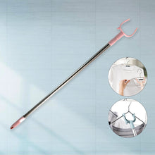 Stainless Steel Telescopic Pole Clothes Hooks Hanger (1 Pc / 145 Cm)