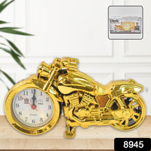 Golden Motorcycle Shape Alarm Clock, Motor Table Clock for Home Decor (1 Pc)