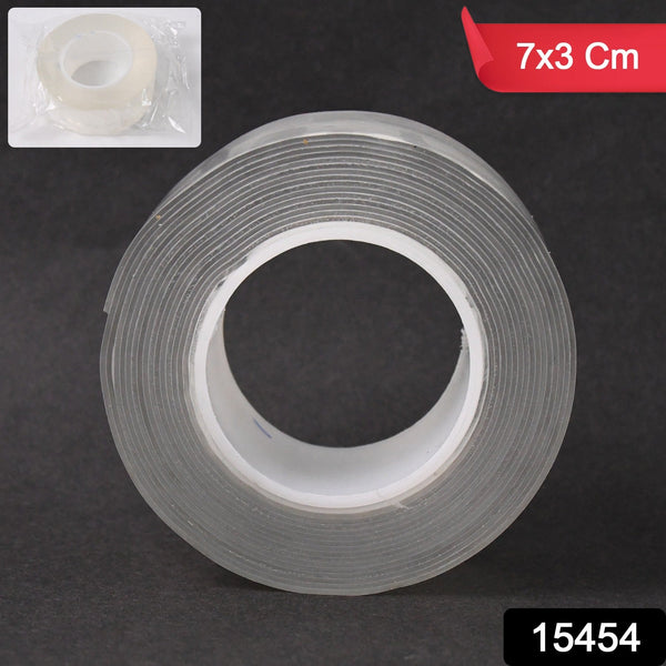 Sticky Double Sided Tape Washable Adhesive Tape Reusable (7×3 Cm / 1 Pc)