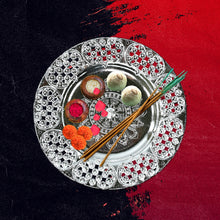 Beautiful 8-Inch Plastic Pooja Thali Set – Perfect for Daily Use & Special Occasions (Plastic)