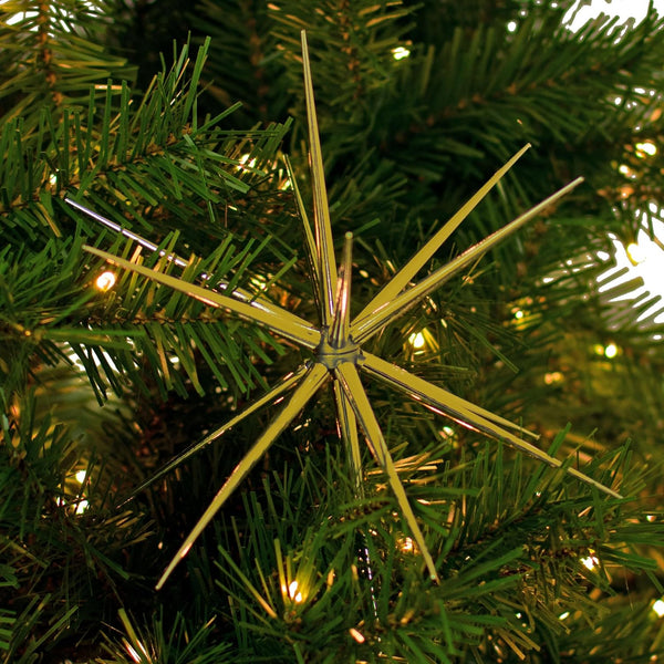 3D Gold Star Hanging Decoration Star, Acrylic Look Hanging Luminous Star for Windows, Home, Garden Festive Embellishments for Holiday Parties Weddings Birthday Home Decoration (Medium)