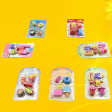 Mix Design Fancy Erasers Set – Colorful & Stylish Erasers for Kids, Birthday Gift & School Prize (1 Set)