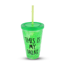 Plastic Drink Cup, Tea Coffee Tumbler with Lid and Straw (1 Pc)