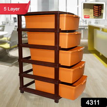 Plastic Premium Home Storage & Organization (5 Layer / 1 Pc)