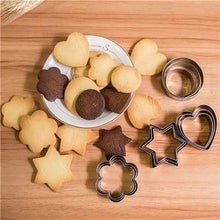 Cookie Cutter Stainless Steel Cookie Cutter with Shape Heart Round Star and Flower (12 Pieces)