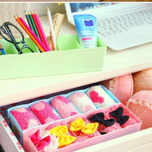 5 Compartments Socks / Handkerchief / Underwear Storage Box Socks Drawer Closet Organizer Storage Boxes (pack of 2)