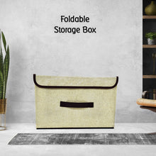 Foldable Cotton Linen Storage Box – Multi-Room Organizer with Lid & Handles