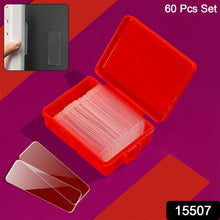 60-Piece (Approx) – Double-Sided Transparent Adhesive Stickers