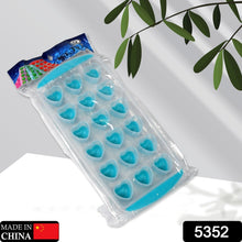 Easy Push Premium -UP ice Tray, With Flexible Silicon Bottom, Heart Shape 18 Cube Trays