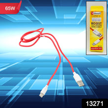 Type C data cable Fast Charging Data Cable (1000 MM / 65W / 1 Pc)