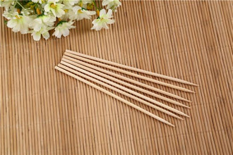 Camping Wooden Color Bamboo BBQ Skewers – 20cm Barbecue Shish Kabob Sticks for Fruit, Meat, Party & More (Pack of Skewers)