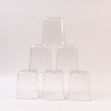 6pc Transparent Diamond Medium Serving Glass Set, Glass Set for Water, Juice etc