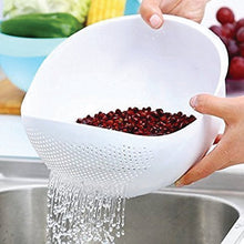 Kitchen Plastic big Rice Bowl Strainer Perfect Size for Storing and Straining