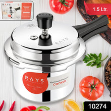 Aluminium Rays Aura Pressure Cookers With Outer Lid (1.5 Litres / 5-Year warranty, ISI Number :- 2347, BIS Number :- CM/L -7600164310