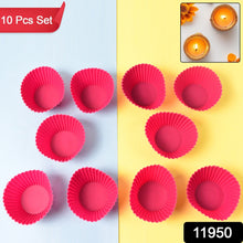 Silicone Cup Cake Mould (10 Pcs Set)