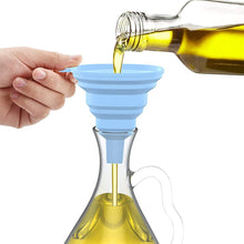 Flexible Silicone Foldable Kitchen Funnel for Liquid / Powder Transfer Hopper Food (Small)