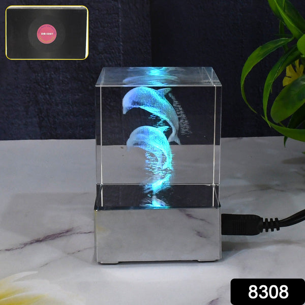 3D Mix Design LED Light, Desk Decor, LED Light Base, USB Charging (1 Pc / Mix Design)