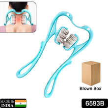 Neck & Shoulder Massager: Portable Relief for Back, Waist & More (1 Pc) Brown Box