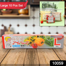 Large Food Seal Bag | Transparent Fresh Food Bags (10 Pcs Set)