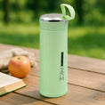 outdoor sport water bottle 400ml leak proof BPA-free for travel cold and hot water glass water bottle with daily water intake for gym and children (MOQ :-50 pc)