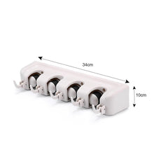 4 Layer Mop and Broom Holder, Garden Tool Organizer, Multipurpose Wall Mounted